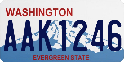 WA license plate AAK1246