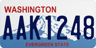 WA license plate AAK1248