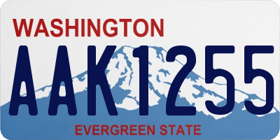 WA license plate AAK1255