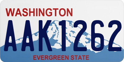 WA license plate AAK1262