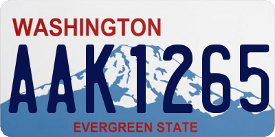 WA license plate AAK1265