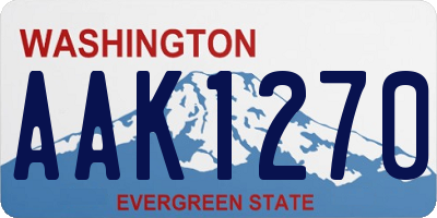 WA license plate AAK1270