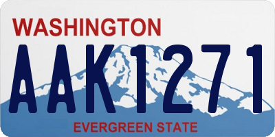 WA license plate AAK1271