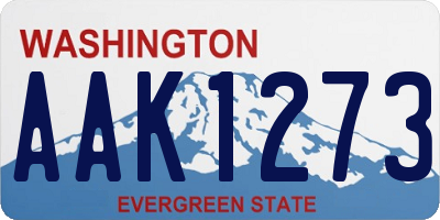 WA license plate AAK1273
