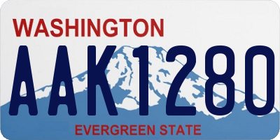 WA license plate AAK1280