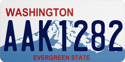 WA license plate AAK1282