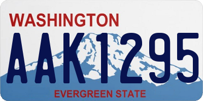 WA license plate AAK1295
