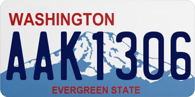 WA license plate AAK1306