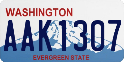 WA license plate AAK1307