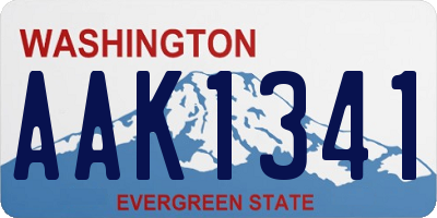 WA license plate AAK1341