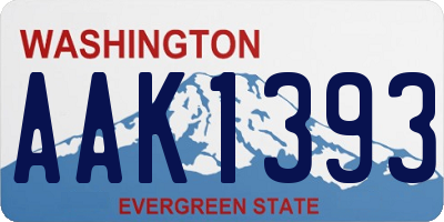 WA license plate AAK1393