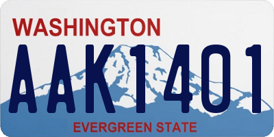 WA license plate AAK1401