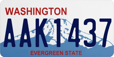 WA license plate AAK1437