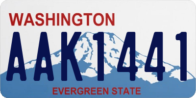 WA license plate AAK1441