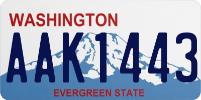 WA license plate AAK1443
