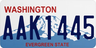 WA license plate AAK1445