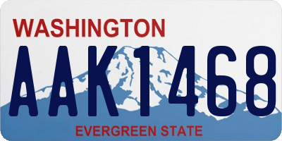 WA license plate AAK1468