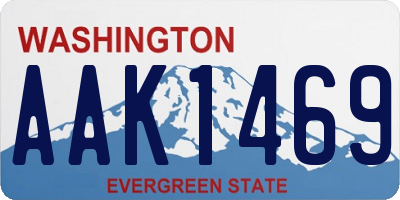 WA license plate AAK1469