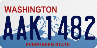 WA license plate AAK1482