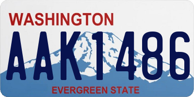 WA license plate AAK1486