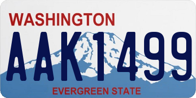 WA license plate AAK1499