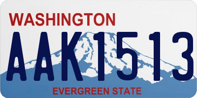 WA license plate AAK1513