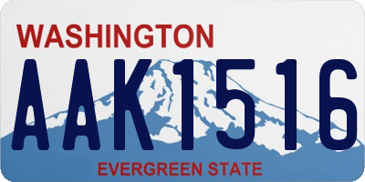 WA license plate AAK1516