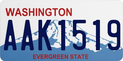WA license plate AAK1519