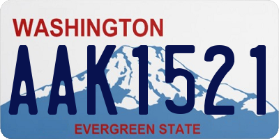 WA license plate AAK1521