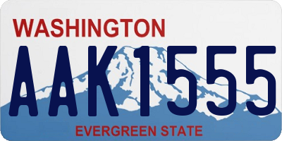 WA license plate AAK1555