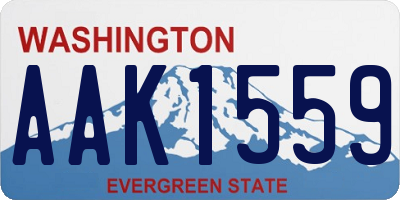 WA license plate AAK1559