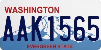 WA license plate AAK1565