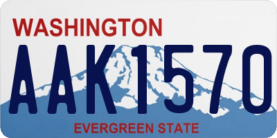 WA license plate AAK1570