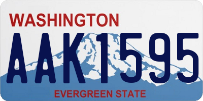 WA license plate AAK1595