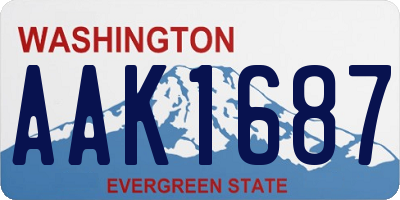 WA license plate AAK1687