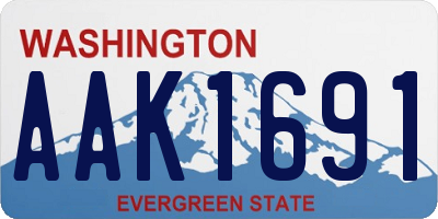 WA license plate AAK1691