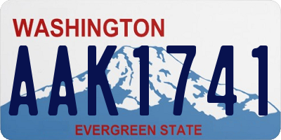 WA license plate AAK1741