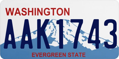 WA license plate AAK1743