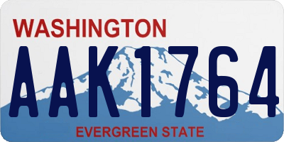 WA license plate AAK1764