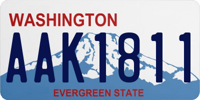 WA license plate AAK1811