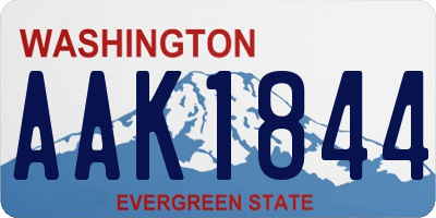 WA license plate AAK1844