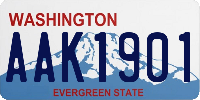 WA license plate AAK1901