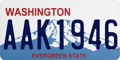 WA license plate AAK1946