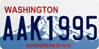 WA license plate AAK1995
