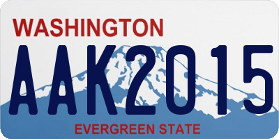 WA license plate AAK2015