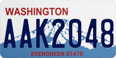 WA license plate AAK2048