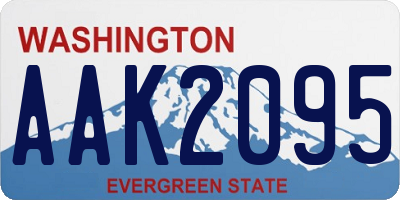 WA license plate AAK2095