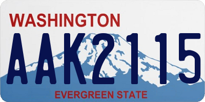 WA license plate AAK2115