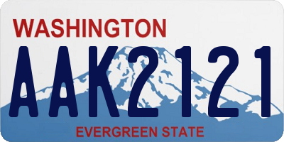 WA license plate AAK2121