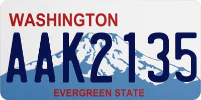 WA license plate AAK2135